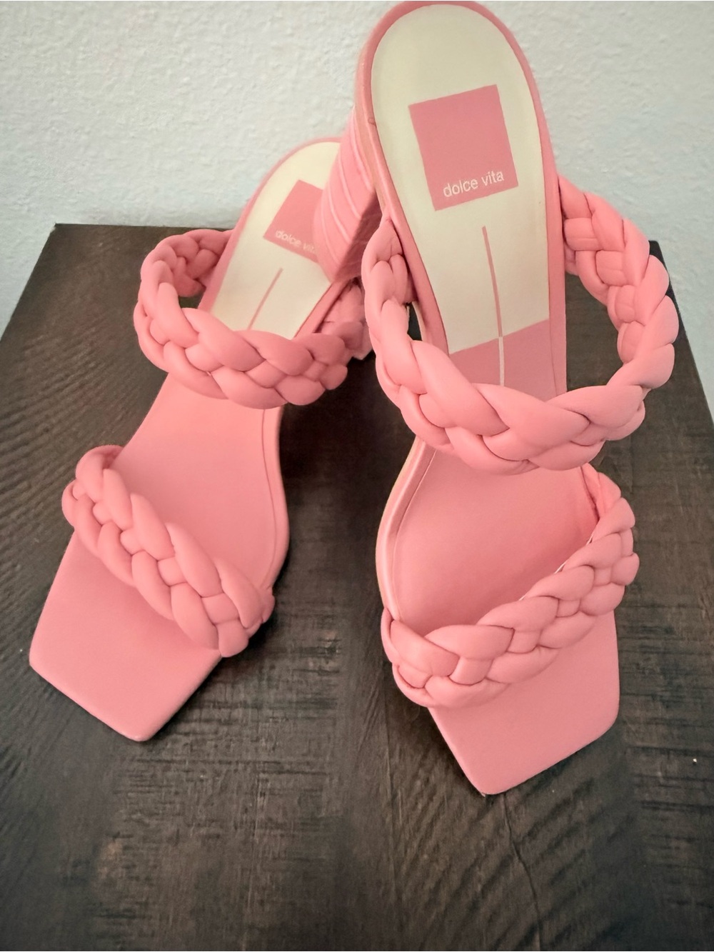 Dolce Vita Paily Pink Braided Block Heel Sandals Size 8.5